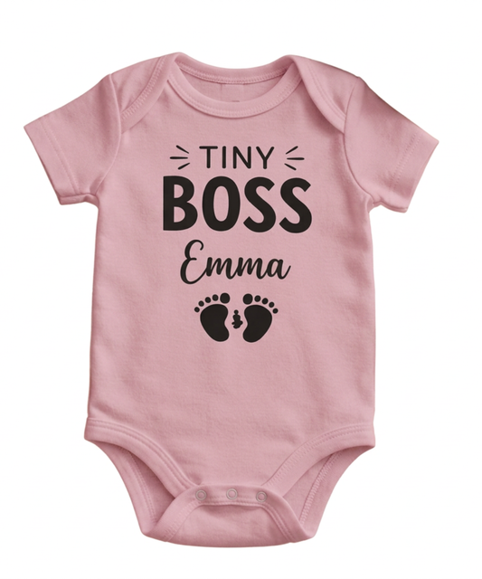 Personalized Tiny Boss Baby Bodysuit with Custom Name