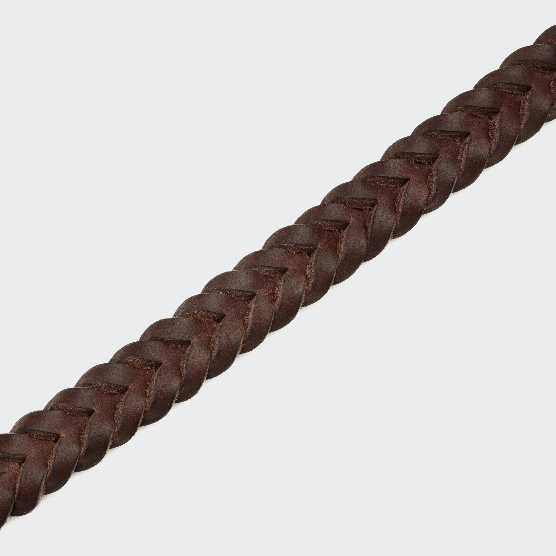Saddle brown dog collar side view, adjustable fit