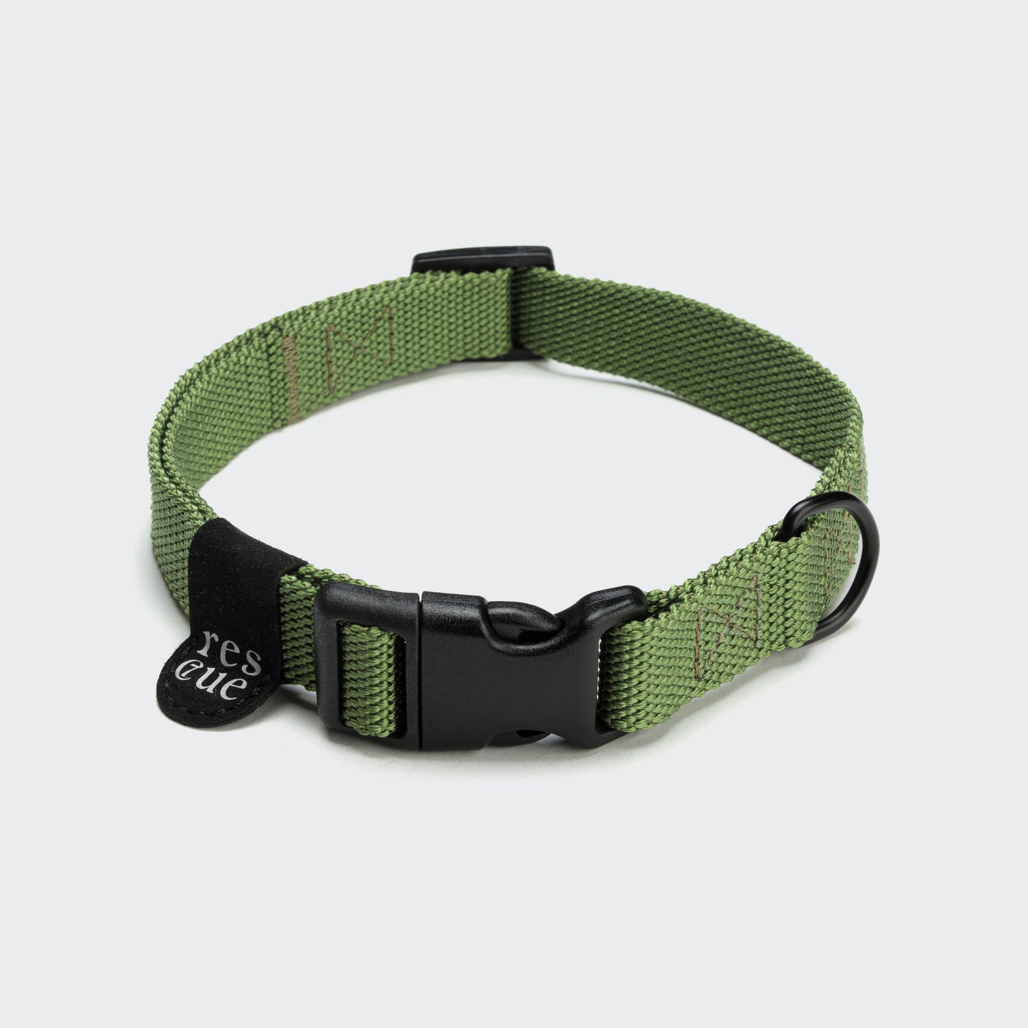 Green reflective nylon dog collar, adjustable, Cloud 7 RESC7UE