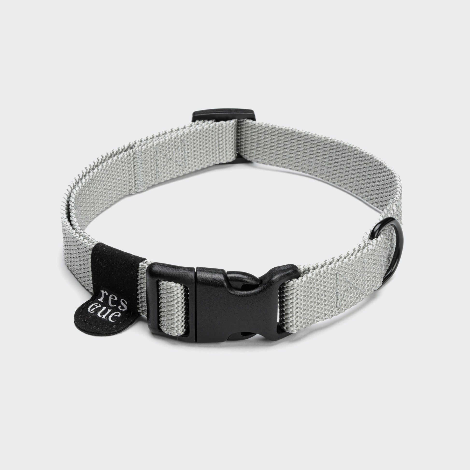 Silver reflective nylon dog collar, adjustable, Cloud 7 RESC7UE