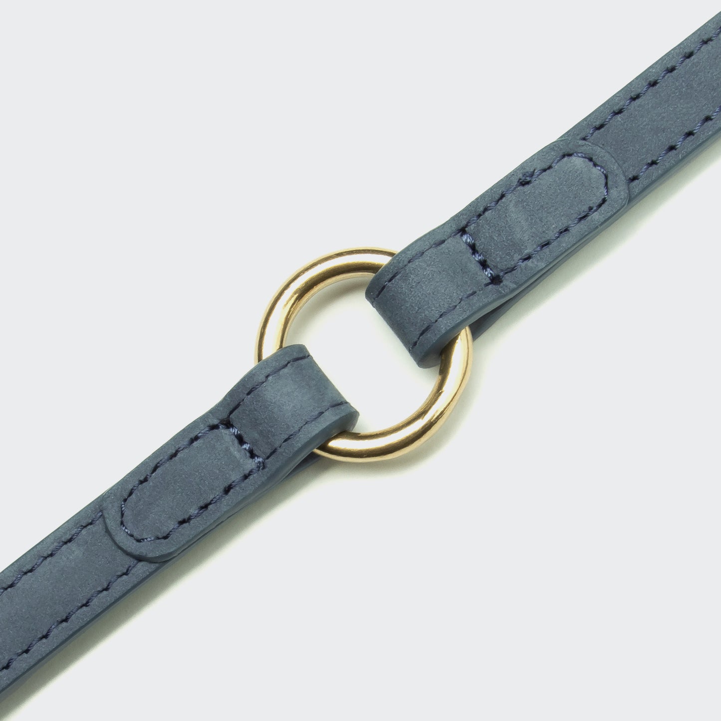 Dove grey dog collar side view, adjustable fit