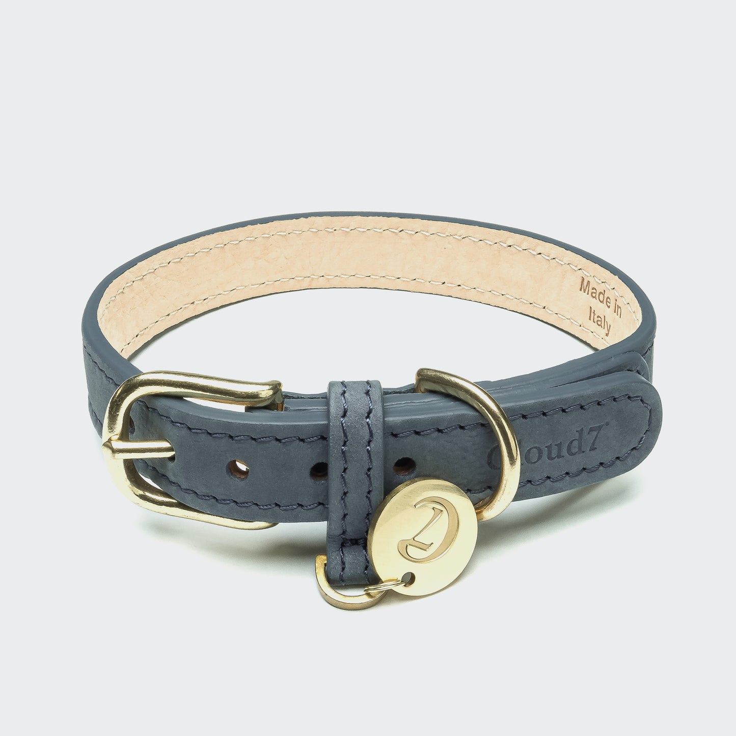 Dove grey soft dog collar, adjustable, Cloud 7 Tiergarten