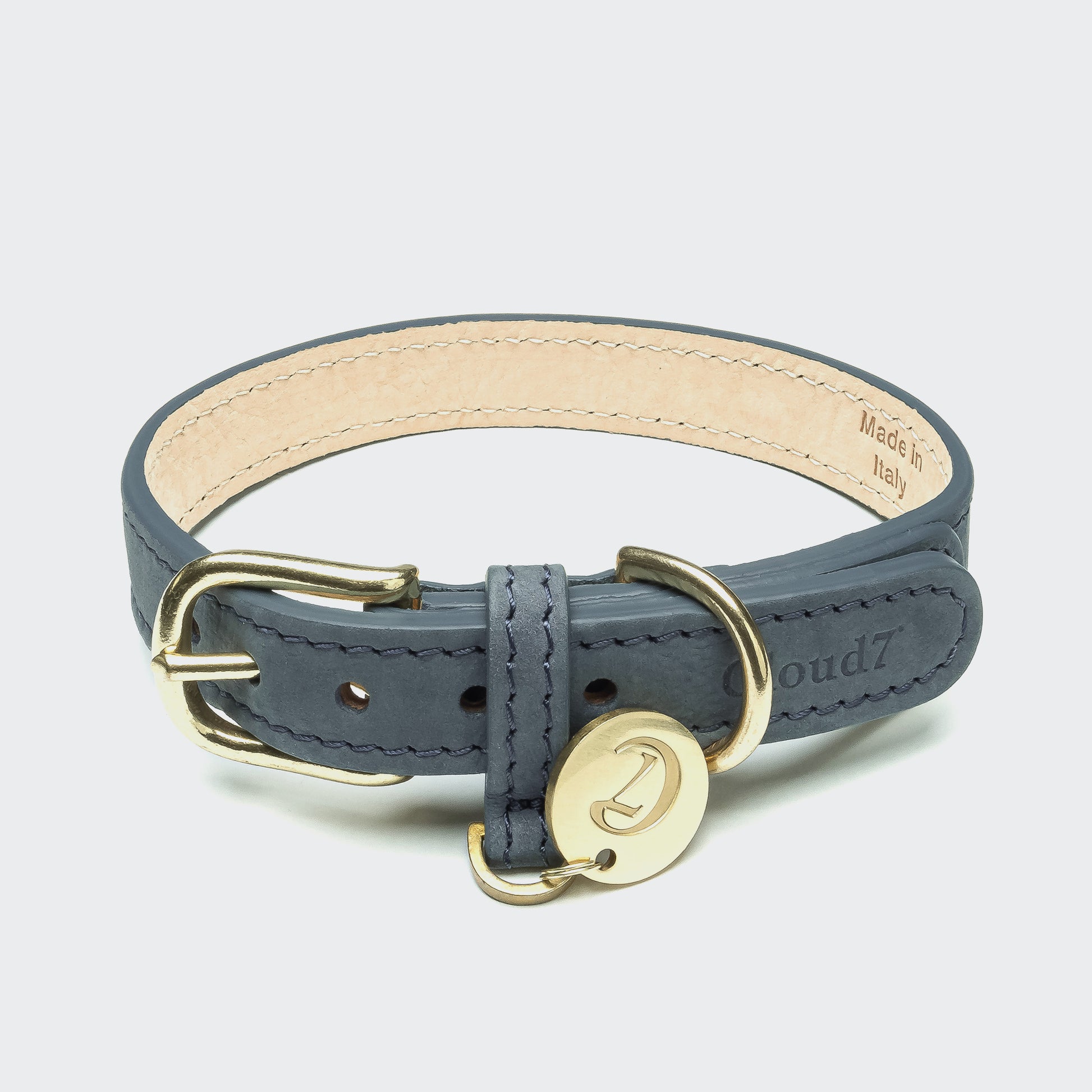 Dove grey soft dog collar, adjustable, Cloud 7 Tiergarten