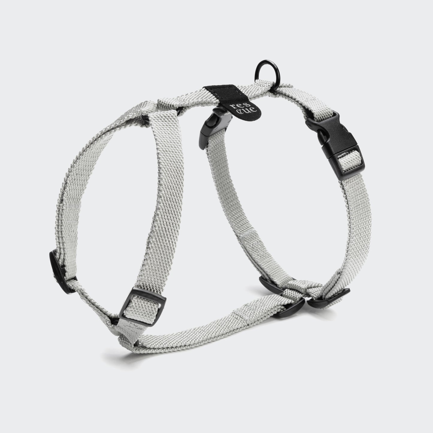 Silver nylon dog harness, adjustable straps, Cloud 7 RESC7UE