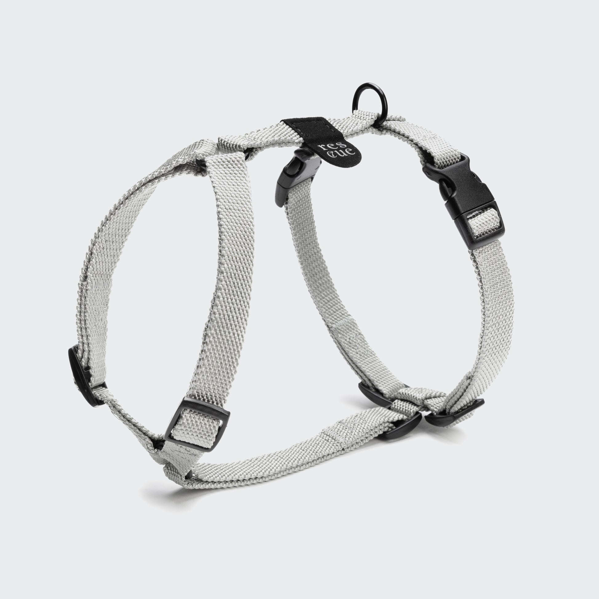 Silver nylon dog harness, adjustable straps, Cloud 7 RESC7UE