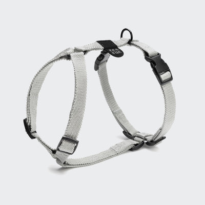 Silver nylon dog harness, adjustable straps, Cloud 7 RESC7UE