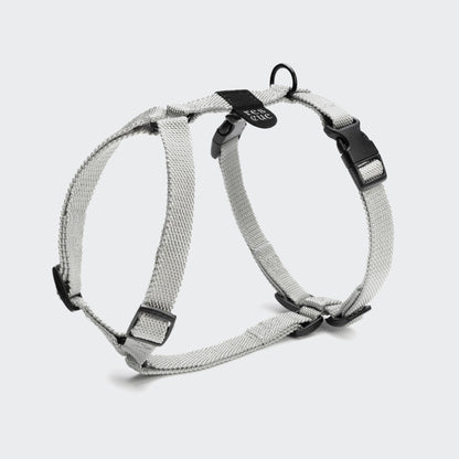 Silver nylon dog harness, adjustable straps, Cloud 7 RESC7UE