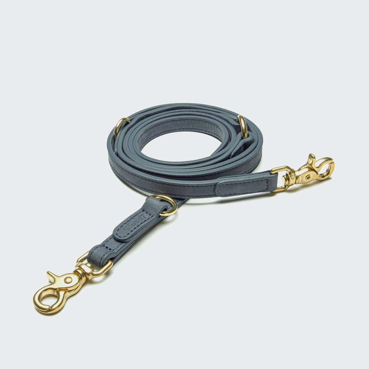 Dove grey fabric dog leash, metal snap clip, Cloud 7 Tiergarten