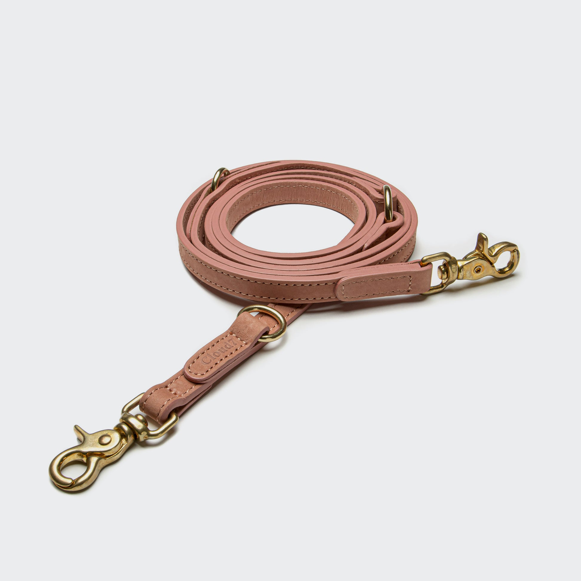 Peach fabric dog leash, metal snap clip, Cloud 7 Tiergarten