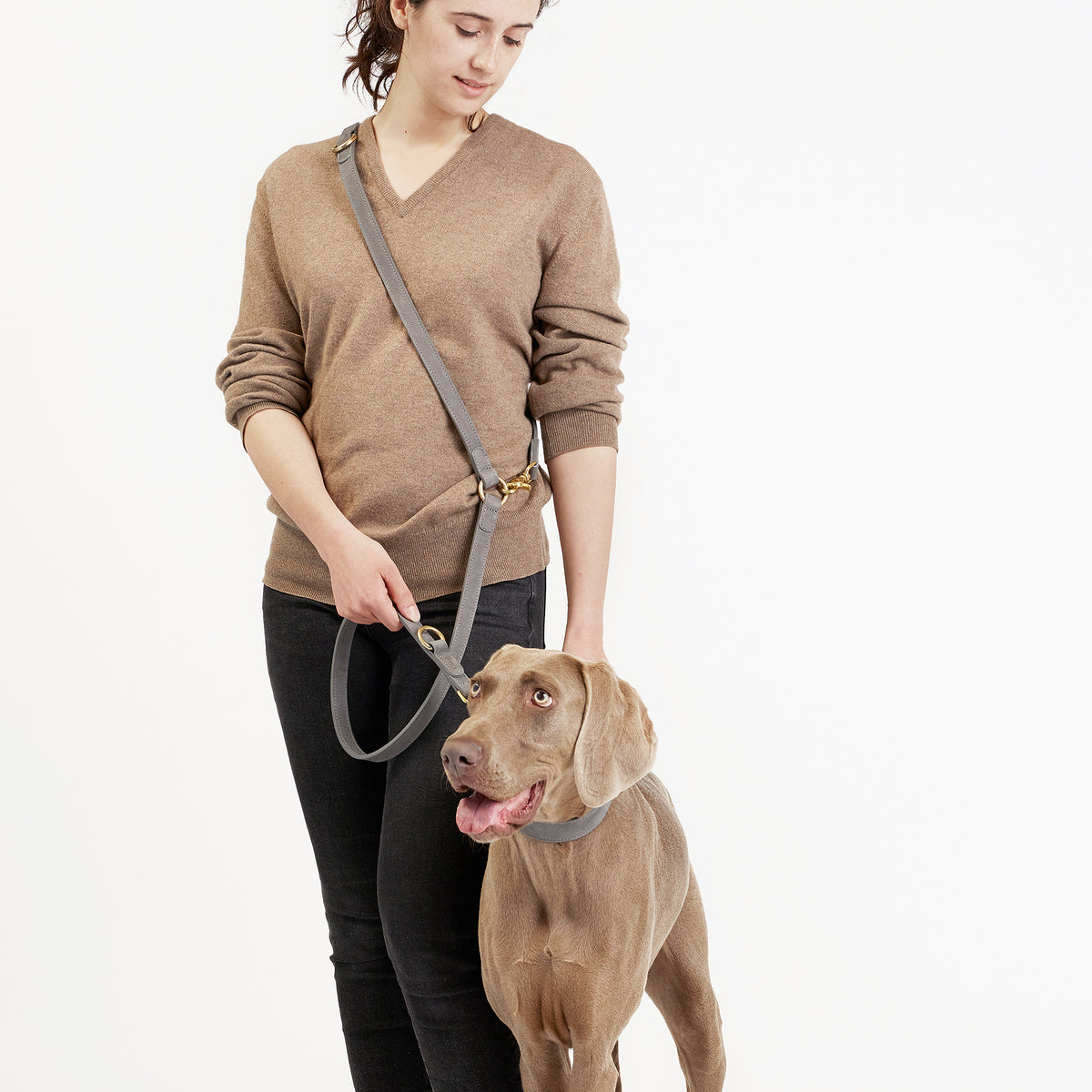 Tiergarten Peach dog leash design detail, metal clip