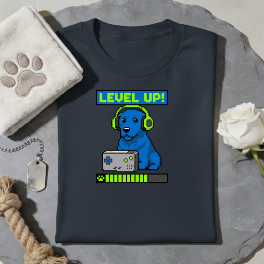 Level Up! Gamer Dog T-Shirt