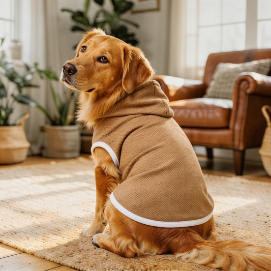 Pet Hoodie  - Brown Cozy  Soft Fleece
