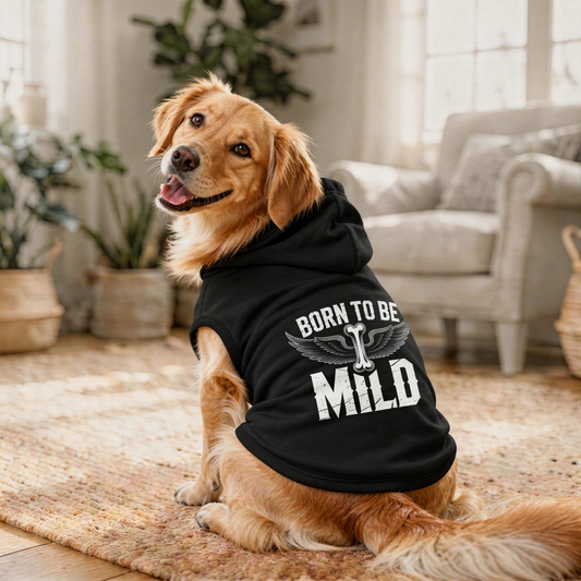 Pet Hoodie - Born to Be Mild Black