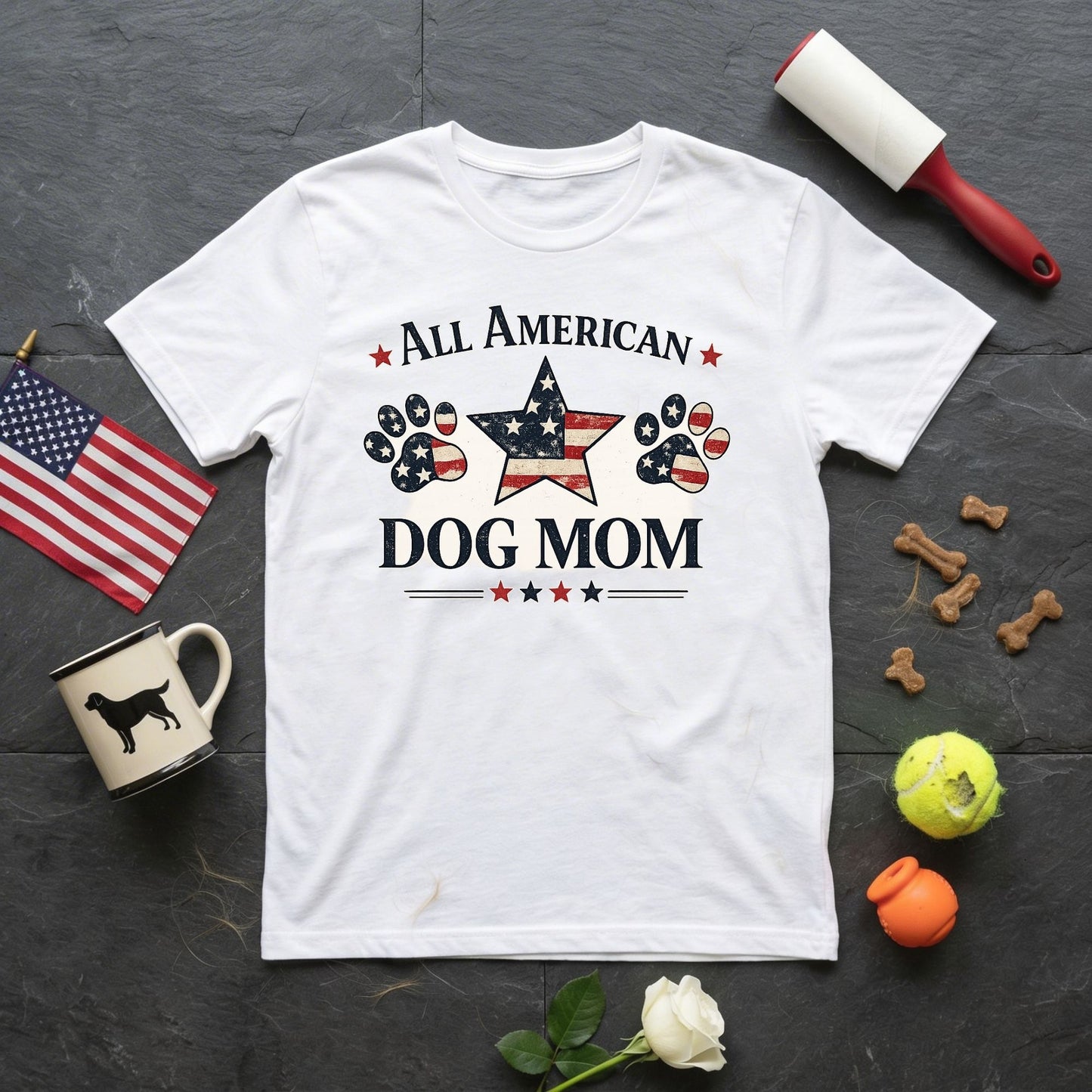 All American Dog Mom T-Shirt