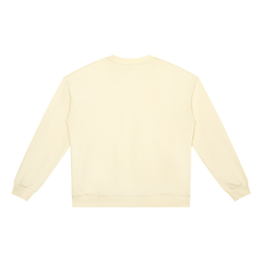 Swing dachshund golf sweatshirt, back flatlay. Color: Apricot