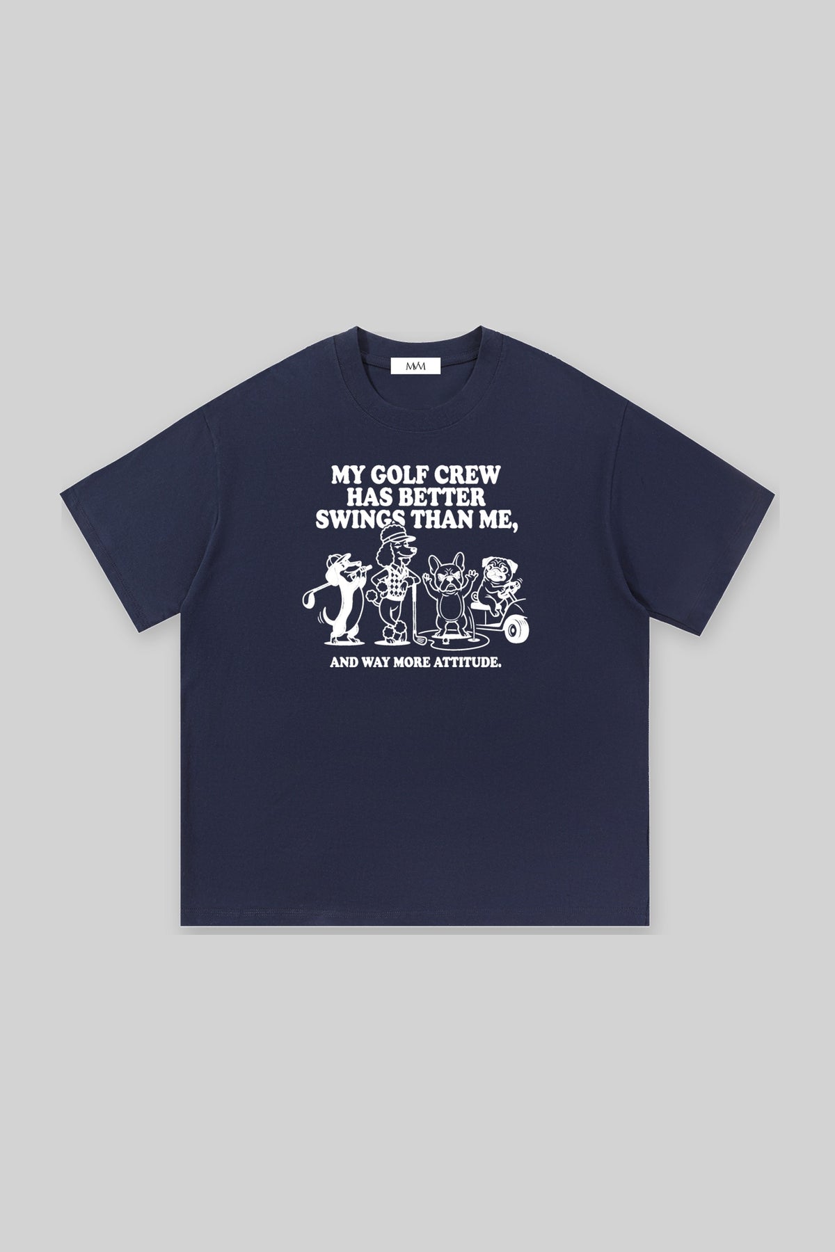 Better Swings Dog Golf Tee in navy, front view