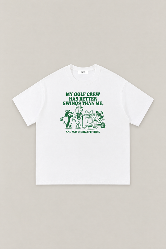 Better Swings Dog Golf Tee in white, flat lay front view. Color: White