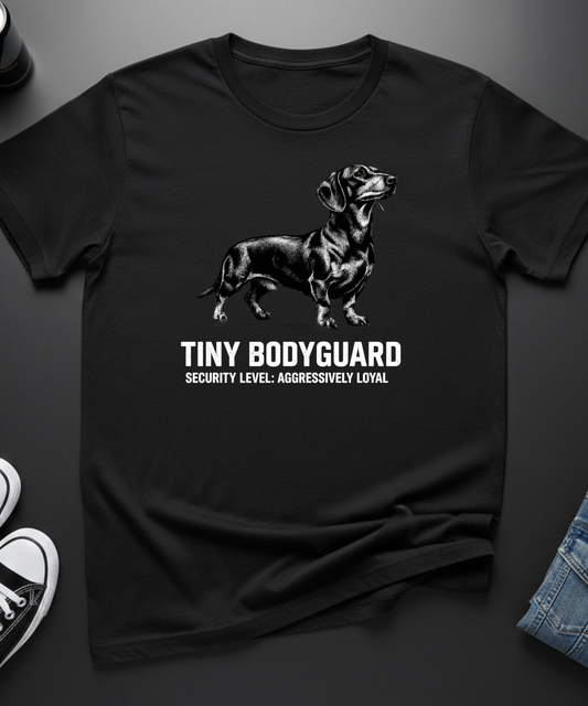 Tiny Bodyguard Dachshund T-Shirt