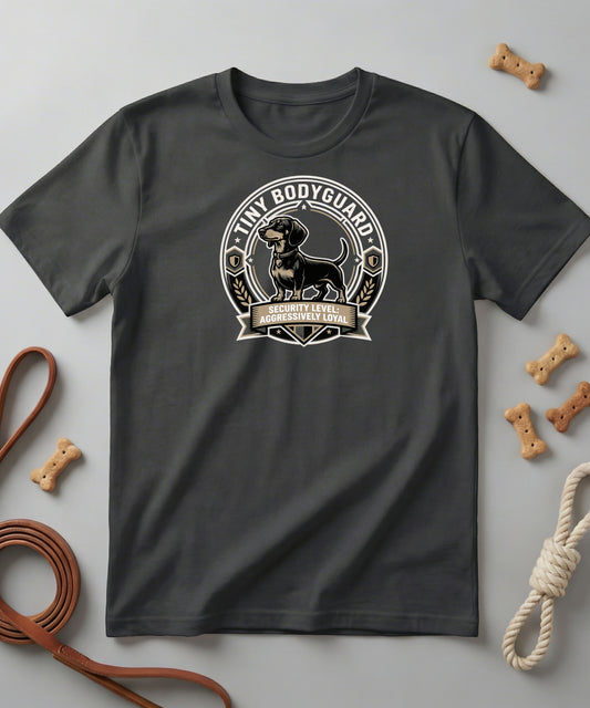 Tiny Bodyguard Dachshund T-Shirt