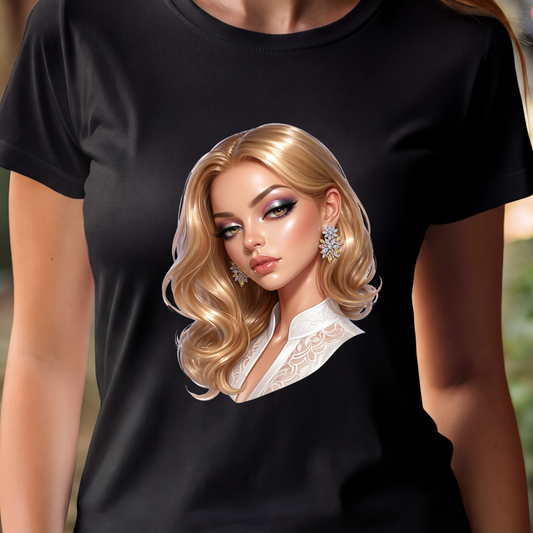 T-Shirt Blonde Glam Portrait