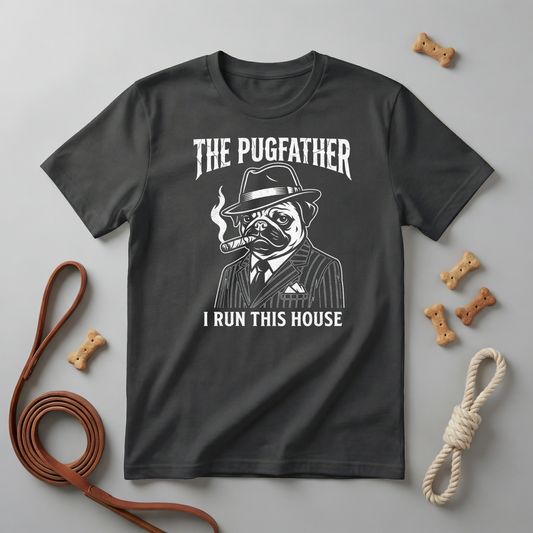 T-Shirt  - The Pugfather I Run This House
