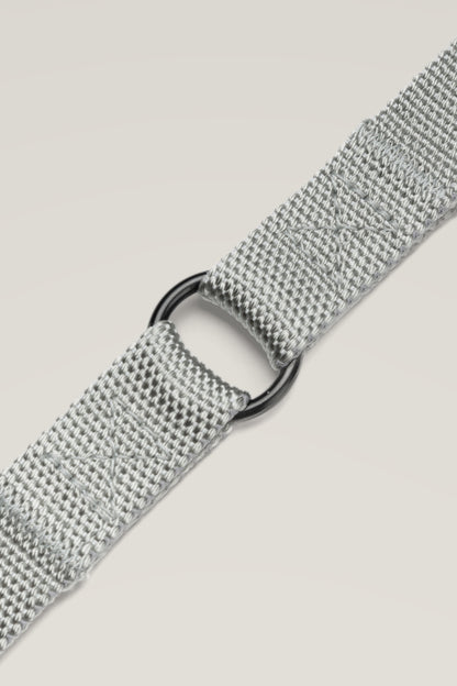 Black D-ring of the Cloud 7 RESC7UE Silver nylon dog leash, detail