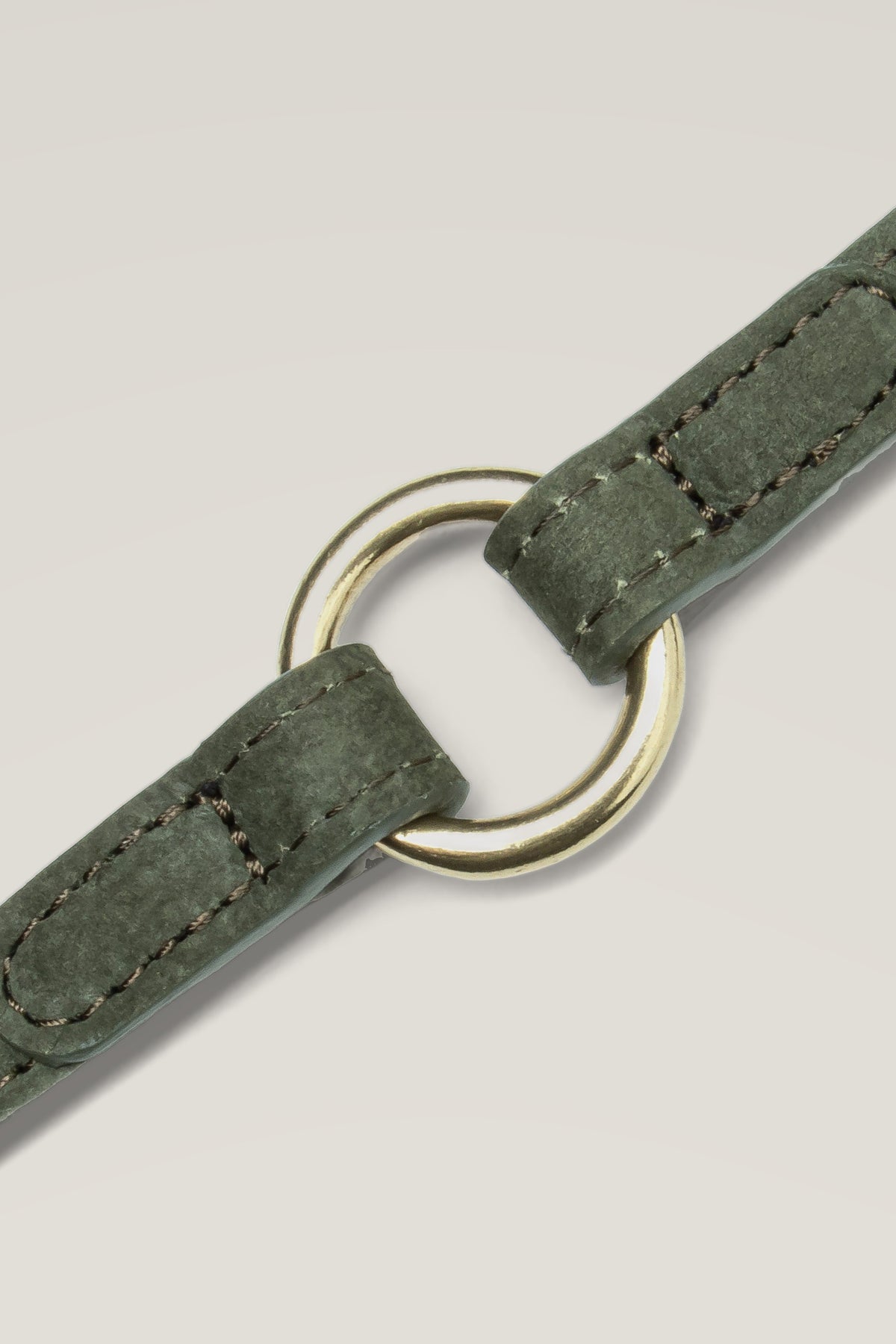 Brass O-ring of the Cloud 7 Tiergarten Moss dog leash, detail