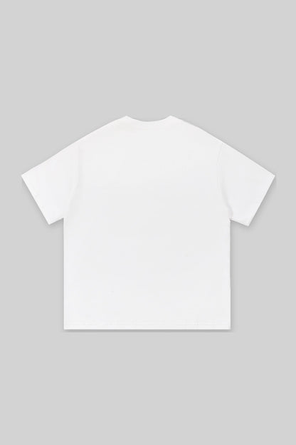 Classy Swing Poodle Golf Tee in white, back view. Color: White