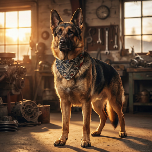 American Piston Flag Dog Bandana