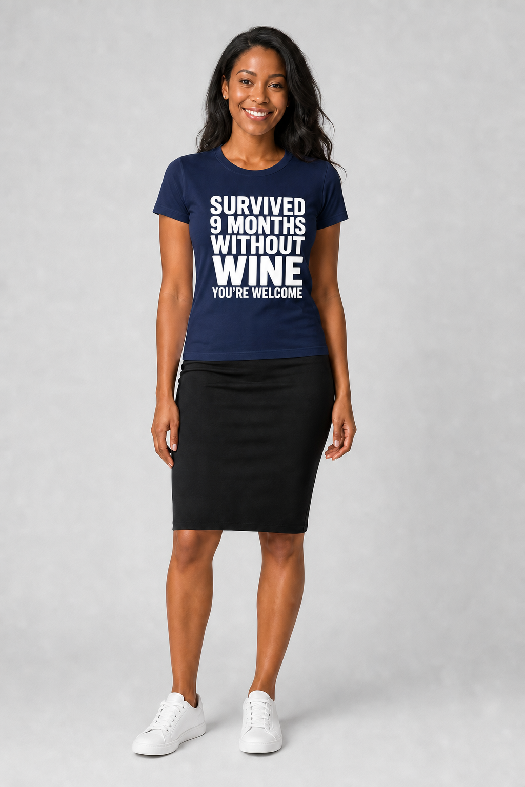 Mama T-Shirt – 9 Monate ohne Wein