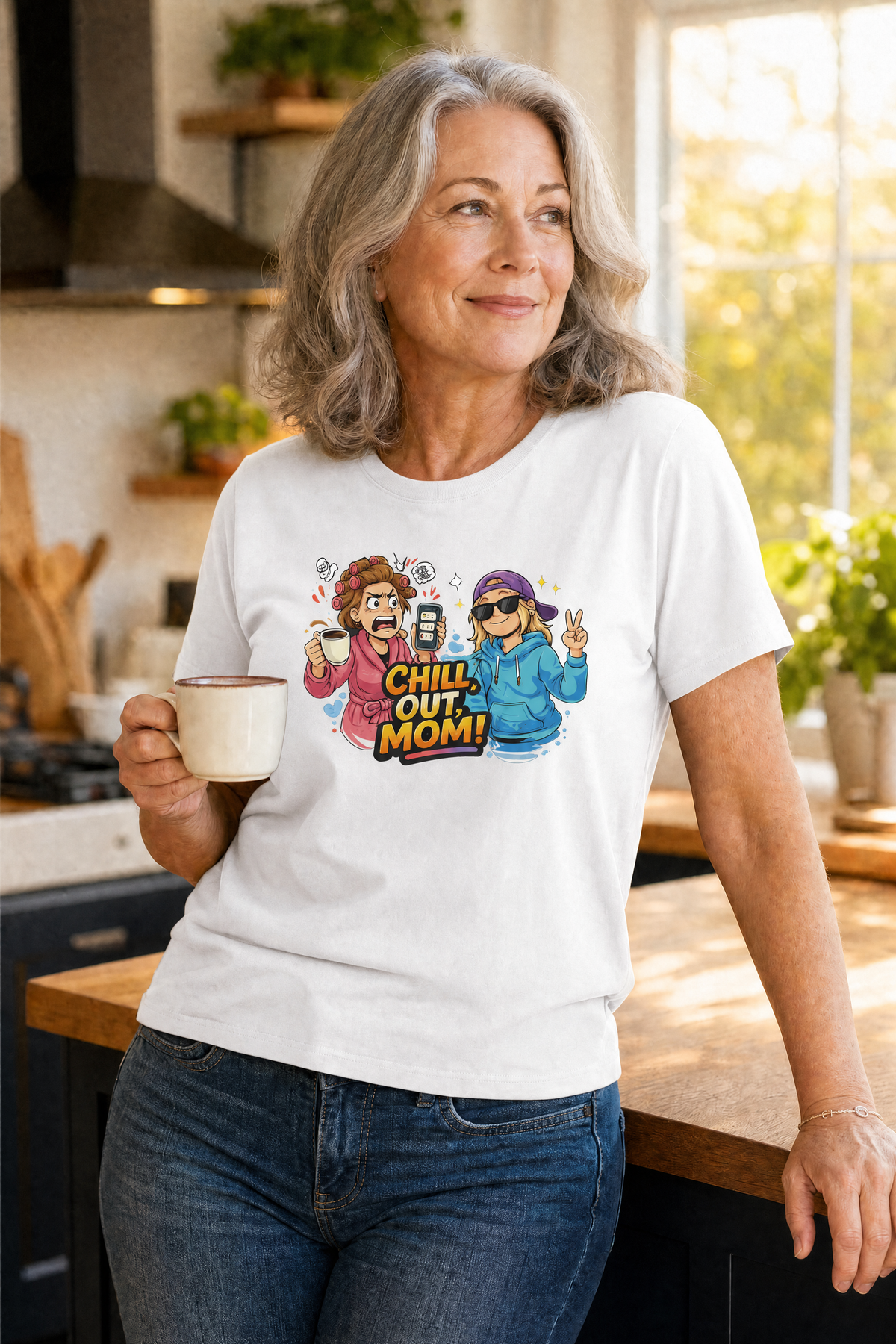 Chill Out Mom Funny T-Shirt - Sarcastic Gift for Moms