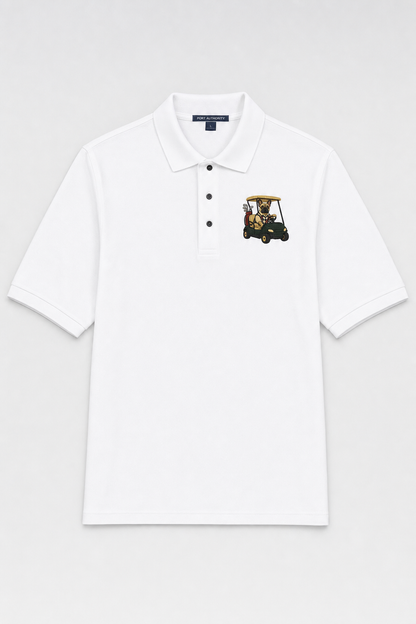 French Bulldog Golf Cart - Embroidered Polo Shirt