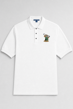 Beagle Golf Swing - Embroidered Polo Shirt