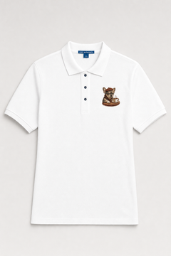 Französische Bulldogge Café Beret – Besticktes Polo-Shirt