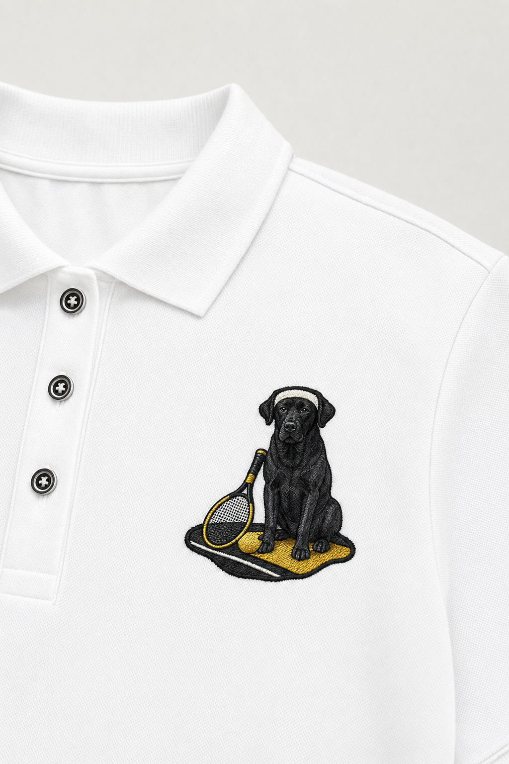 Black Lab Tennis - Embroidered Polo Shirt