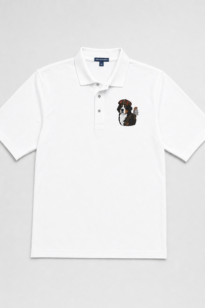 Bernese Golfer Tartan - Embroidered Polo Shirt