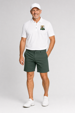 Frenchie Golf Cart Green - Embroidered Polo Shirt