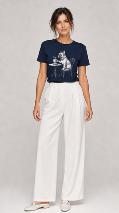 French Bulldog Cafe T-Shirt - Dog & Coffee Lover Tee
