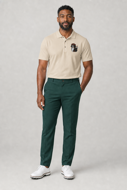 Bernese Golfer Tartan - Embroidered Polo Shirt