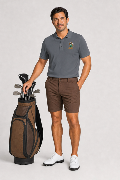 Beagle Golfschwung – Besticktes Polo-Shirt