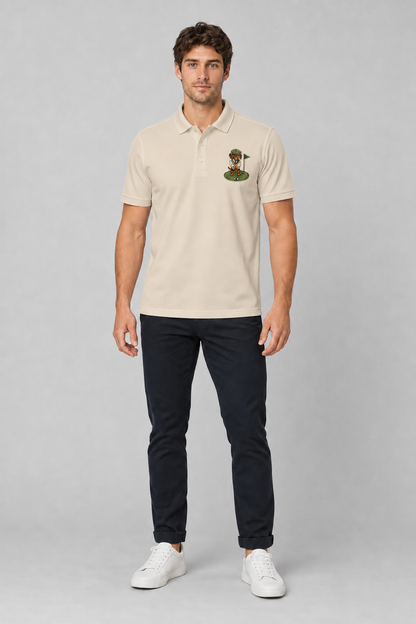 Dachshund Golfer Green - Embroidered Polo Shirt