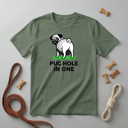 T‑Shirt - Pug Hole In One Golf