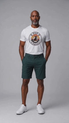 French Bulldog Golf T-Shirt - Par & Whiskey Retro Design