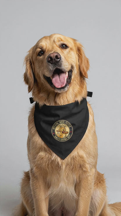 Dog Bandana - Official Taste Tester Black