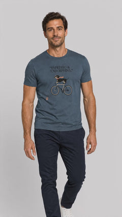 Dachshund on Bicycle Coffee T-Shirt