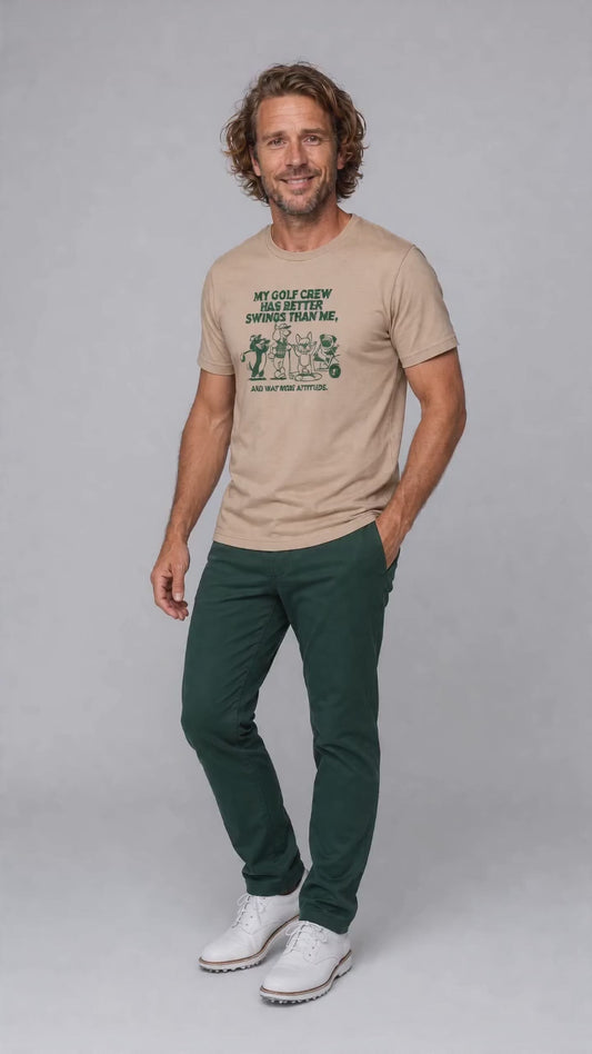Hund Golf T-Shirt – Mein Team schwingt besser
