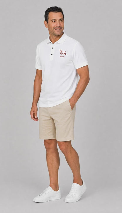 Dackel Poloshirt bestickt – Personalisiert mit Hundename