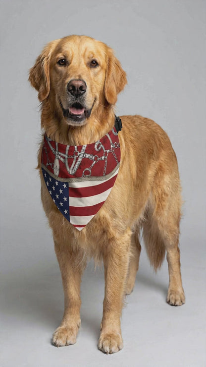Hundebandana – Amerikanische Flagge