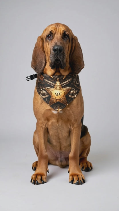 Sheriff Hundebandana – Mit Initialen