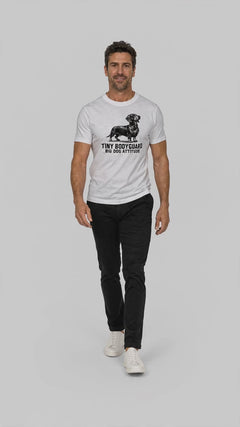 Dachshund T-Shirt - Tiny Bodyguard Big Dog Attitude